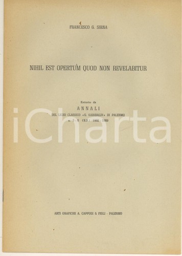 1969 palermo francesco - 1969, g